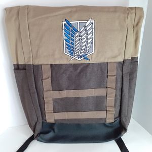 attack on titan roll top backpack